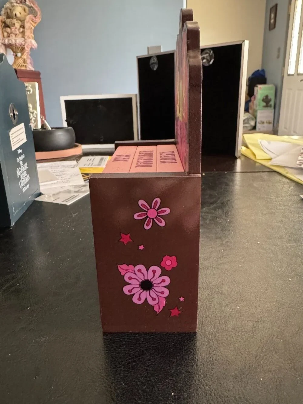 Disney Princesses Perpetual Block Calendar Neon Style MDF Wood 2022 EUC